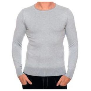 Pull Col Rond Gris Clair