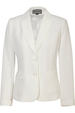 Busy Clothing Women Suit Jacket Light Cream Off White