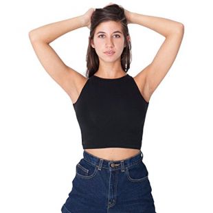 American Apparel Sleeveless Crop Top, 5 Colours, Sizes XS - L