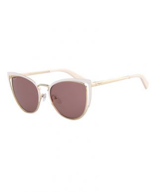 Colorblock Cutout Cat Eye Sunglasses