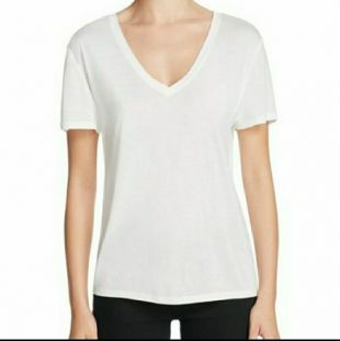 White V Neck T Shirt