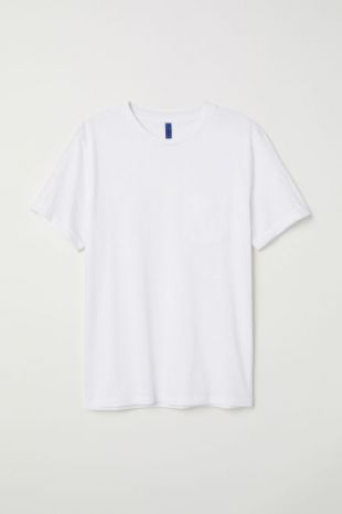 T-shirt with Chest Pocket  White