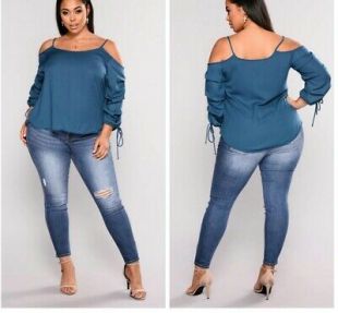 Jeans Denim Holes Destroyed Pencil