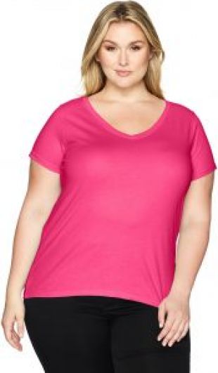Ladies Curvy V-Neck T-Shirt