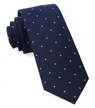 Navy Dotted Report Tie