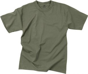 Green Army Cotton Plain Solid Military T Shirt