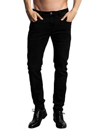 ZLZ Slim Fit Jeans, Men's Younger-Looking Fashionable Colorful Super Comfy Stretch Skinny Fit Denim Jeans…