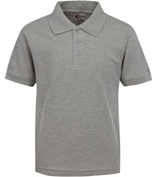 Mens Heather Grey Polo Shirts Medium