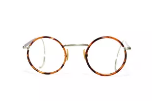 Antique Eyeglasses Nickel Panto 1930's 1940's Round Eye Glasses Frame Windsor Rims