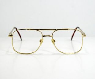 NOS lunettes vintage RX lunettes. Non porté. Oversize classique doré aviateur carré style pilote. Fait à la main décennie 80 homme cadeau hipster bluefree