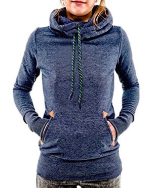 Begonia.K - Begonia.K Women's Funnel Neck Hoodie Lightweight Pullover ...