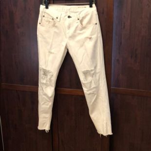 Women’s size 25 white distressed jeans