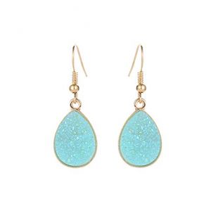 Myhouse Creative Charm Water Drop Shaped Earrings for Women Girls, Lake Blue