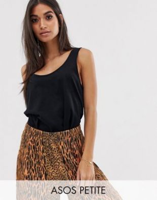ASOS DESIGN Petite - Ultimate - Débardeur en coton biologique - Noir | ASOS