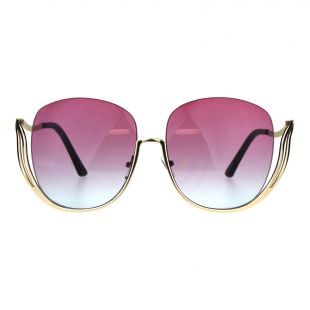 Womens Oversize Swan Half Horn Rim Diva Fashion Sunglasses 