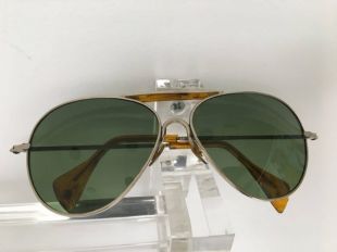 1970 ShaRpShooteR OuTdooRsMaN Aviator PiLoT LiKe G31 SiLveR cadre - GReeN gLass lentille Officier militaire SungLaSSes