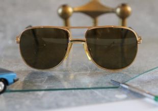 Lunettes Aviateur, Lunettes De Soleil Vintage Françaises LACOSTE. Dimensions 57-17. Lunette Fabriquée par LAMY lors des années 80