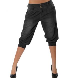 Women's Denim Shorts Capri Pants Casual Large Size Pants 3/4 Pants (Dark Blue, Light Blue, Gray, Black)