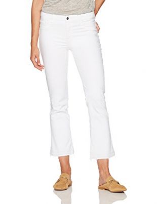 Madison Denim Women's Bleeker Crop Flare Jean Colour 24 White