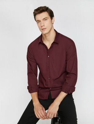 Classic Collar Shirt Bordeaux