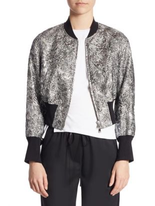 Metallic Bomber Pewter Jackets & Vests Motos Bombers