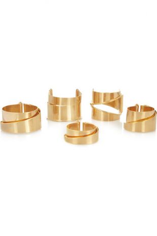 Alexander McQueen - Set of 5 gold-tone cuffs
