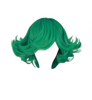 DAZCOS Tatsumaki Short Green Cosplay Costume Wig