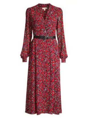 MICHAEL Michael Kors - Floral Dress in Black Scarlet