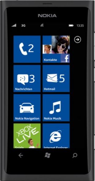 Nokia Lumia 800 Smartphone (9,4 cm (3,7 Zoll) Touchscreen, 8 Megapixel Kamera, Windows Phone Mango OS) T-Mobile-Branding schwarz