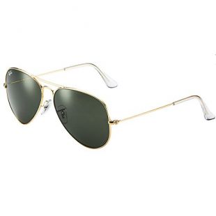 Ray Ban Unisex Sonnenbrille Aviator, Gr. Large (Herstellergröße: 55), Gold (gold W3234)
