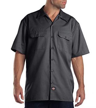 Dickies - Dickies Men's Shrt/S Work Shirt Workwear (Charcoal Grey), L