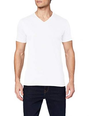 ESPRIT Herren 997EE2K821 T-Shirt, Weiß (White 100), Large