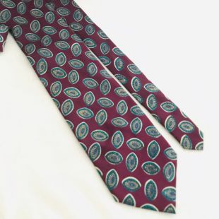 Cravate d'impression marron de soie d'arbalète de necktie