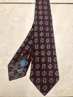 PlacidVintage - 1930beau BRUMMELL Satin Silk Maroon Red Paisley Tie Art ...