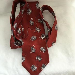 Vintage des années 50 Emilio Pucci cravate de soie couleur Bordeaux transport collection impression faite à florence immobilier Italie trouver 54" longueur 4,25" de large