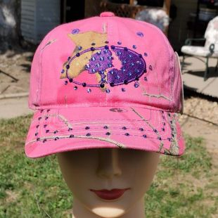 Dames Pink - Purple Mossy Oak BLING Hat