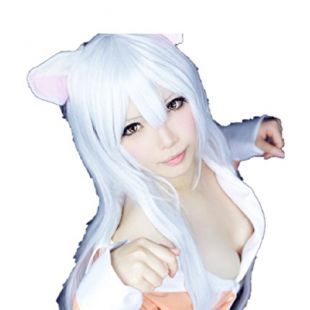 Mister Bear Nisemonogatari Bakemonogatari Hanekawa Tsubasa Cosplay Costume Wig