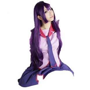 Mister Bear Bakemonogatari Senjougahara Cosplay Costume Wig