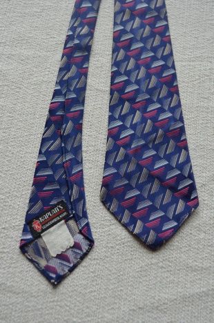 VTG Vintage années 40 Beau Brummel cravate Abstract Art déco géométrique Rayon atomique acétate bleu 1940 rose livraison gratuite
