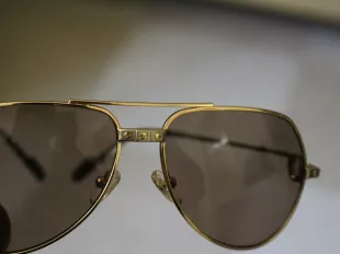 Vintage Cartier Vendome Santos Aviator Eyeglasses JamesBond 18K Gold Plated Mint