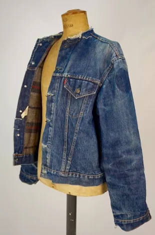 Archive Levis Big E Blanket Lined jacket TROY. 1960s,50s, Destroyed