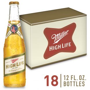 Miller High Life Lager Beer, 18 Pack, 12 fl. oz. Bottles, 4.6% ABV - Walmart.com