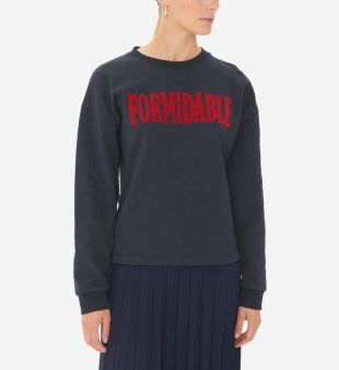 Sweat Eliot ample avec inscription floquée -
