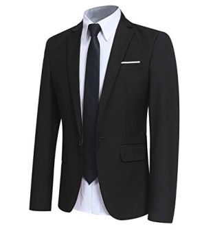 Men' Slim Fit One Button Suit Blazer Jacket Casual Party Sport Coat