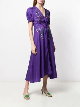 Embroidered Midi Dress