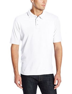 Hanes Men's X-Temp Performance Polo, White, X-Large