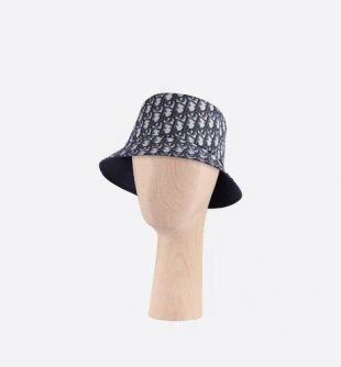 Bob Teddy D CD Oblique bord court bleu - Accessoires - Mode Femme | DIOR