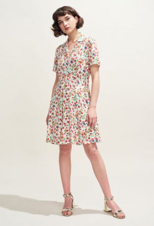 Robe chemisier imprimé fleuri