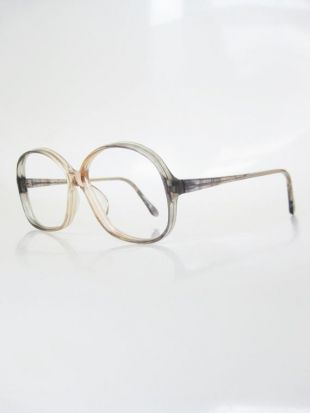 Femmes des années 1970 surdimensionné lunettes - lunettes clair rétro - Transparent clair bruns montures - Seventies lunettes de soleil Oversize