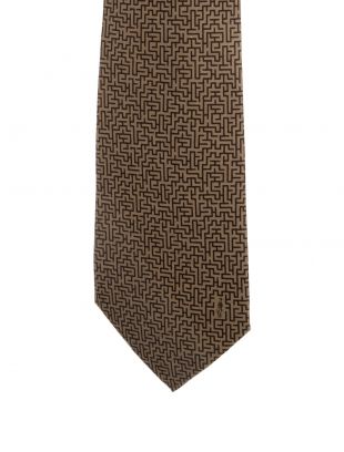 HERMÈS Maze Print Silk Tie